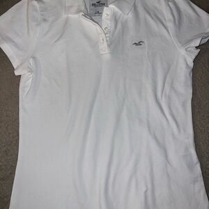 Hollister Stretch White Polo